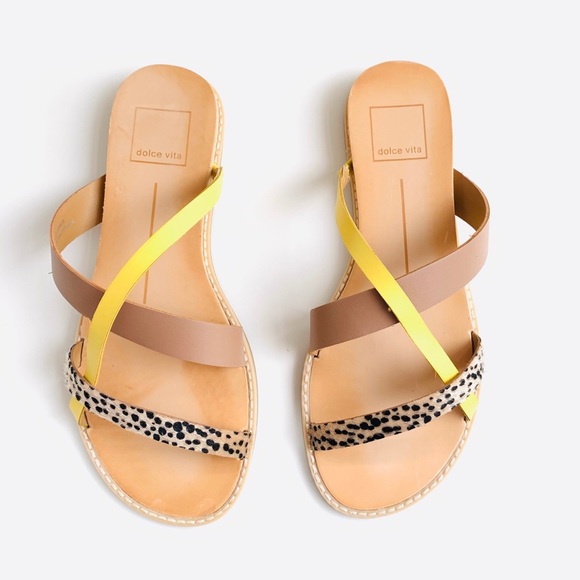 Slide Dolce Vita Leopard Multi Stella Sandals - Picture 4 of 8